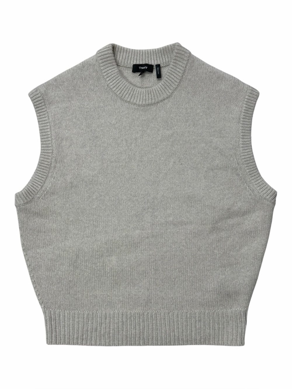 Theory NWOT Relaxed Fit Sleeveless Vest In Recyclable Cashmere In Gray. Large.